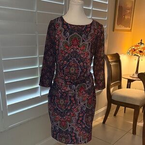 Gretchen Scott Floral Paisley Sheath Dress